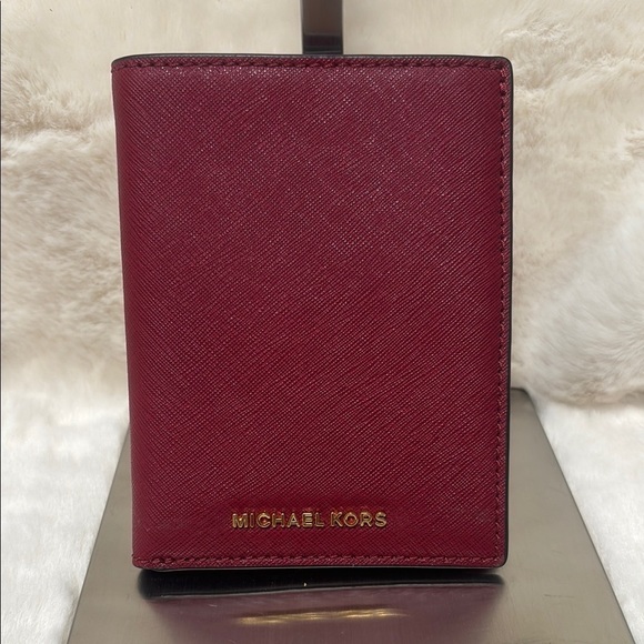 Michael Kors Handbags - Michael Kors Dark Red Card holder/wallet